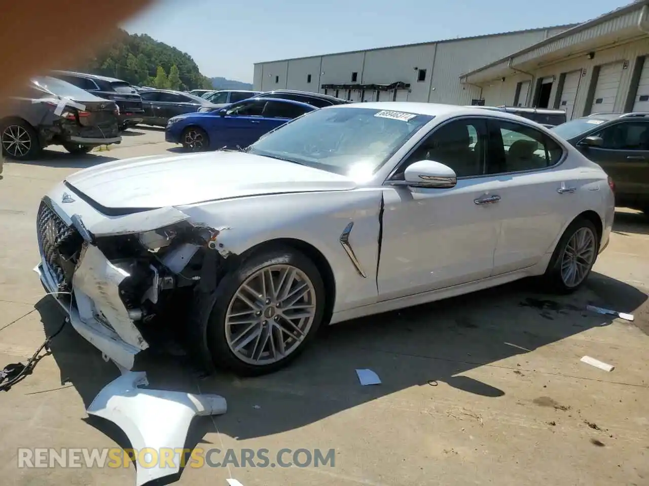 1 Photograph of a damaged car KMTG64LA6LU062350 GENESIS G70 2020