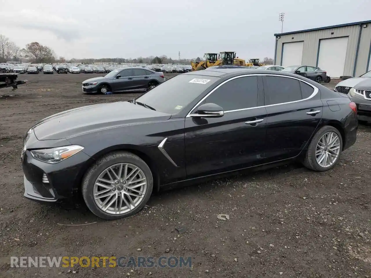 1 Photograph of a damaged car KMTG34LA0MU076142 GENESIS G70 2021