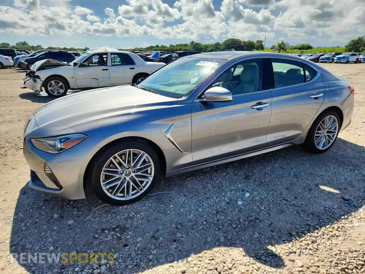 1 Photograph of a damaged car KMTG34LA3MU079715 GENESIS G70 2021