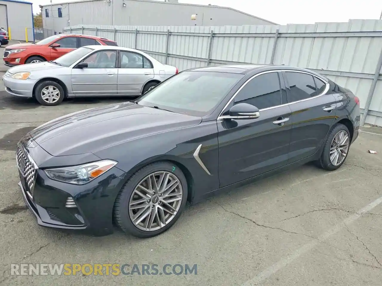 1 Photograph of a damaged car KMTG34LA4MU075799 GENESIS G70 2021