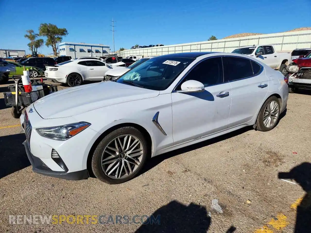 1 Photograph of a damaged car KMTG34LA7MU073318 GENESIS G70 2021
