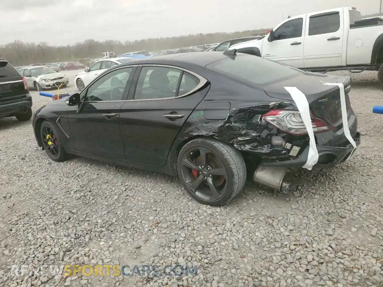 2 Photograph of a damaged car KMTG34LE0MU070859 GENESIS G70 2021