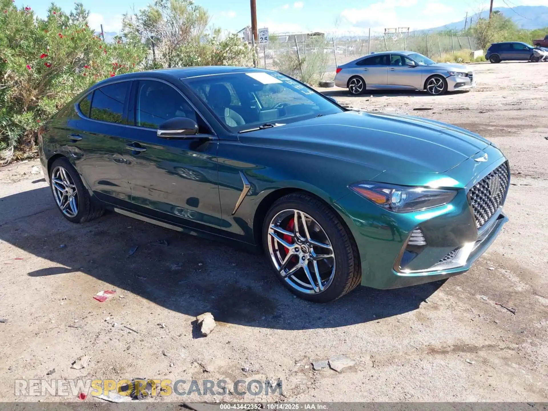 1 Photograph of a damaged car KMTG34LE7MU074150 GENESIS G70 2021