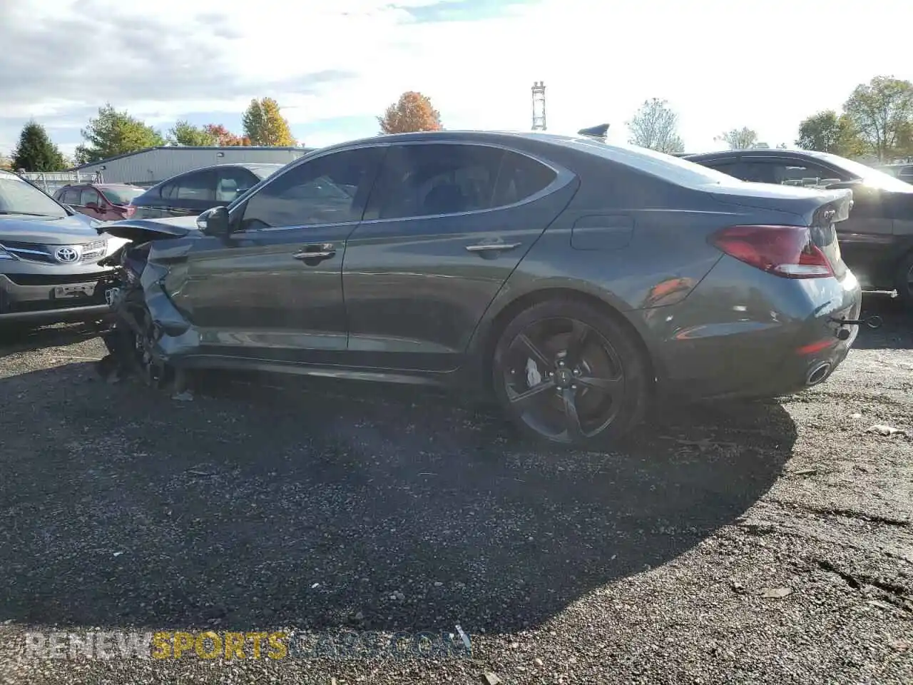 2 Photograph of a damaged car KMTG34LE8MU074545 GENESIS G70 2021