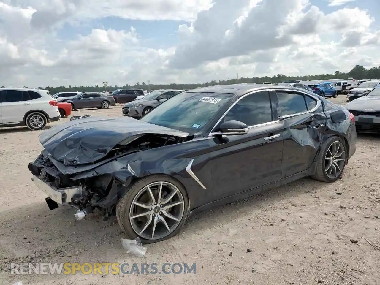1 Photograph of a damaged car KMTG44LA3MU073541 GENESIS G70 2021