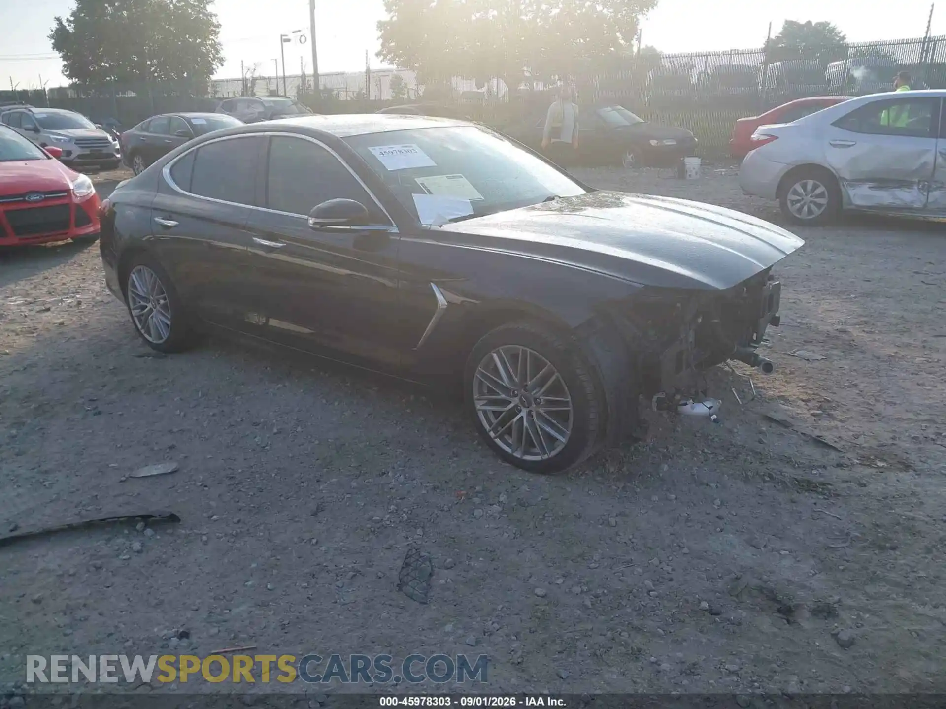 1 Photograph of a damaged car KMTG64LA0MU076035 GENESIS G70 2021