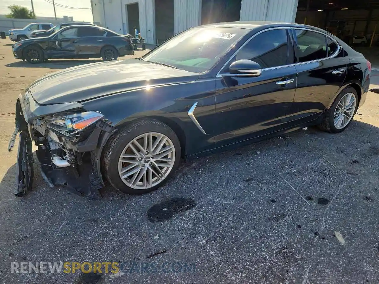 1 Photograph of a damaged car KMTG64LA8MU070466 GENESIS G70 2021
