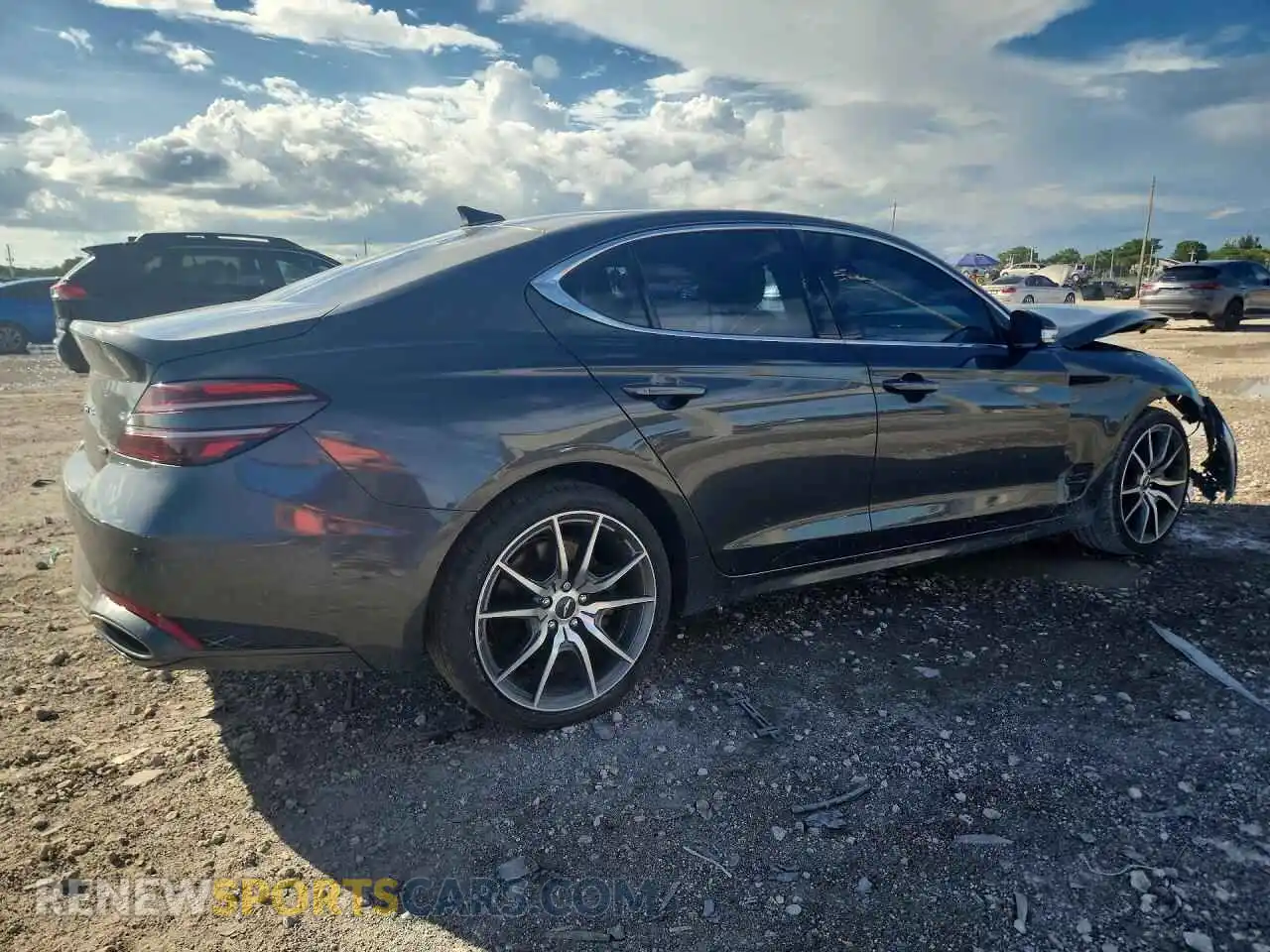 3 Photograph of a damaged car KMTG54TE8NU088277 GENESIS G70 2022