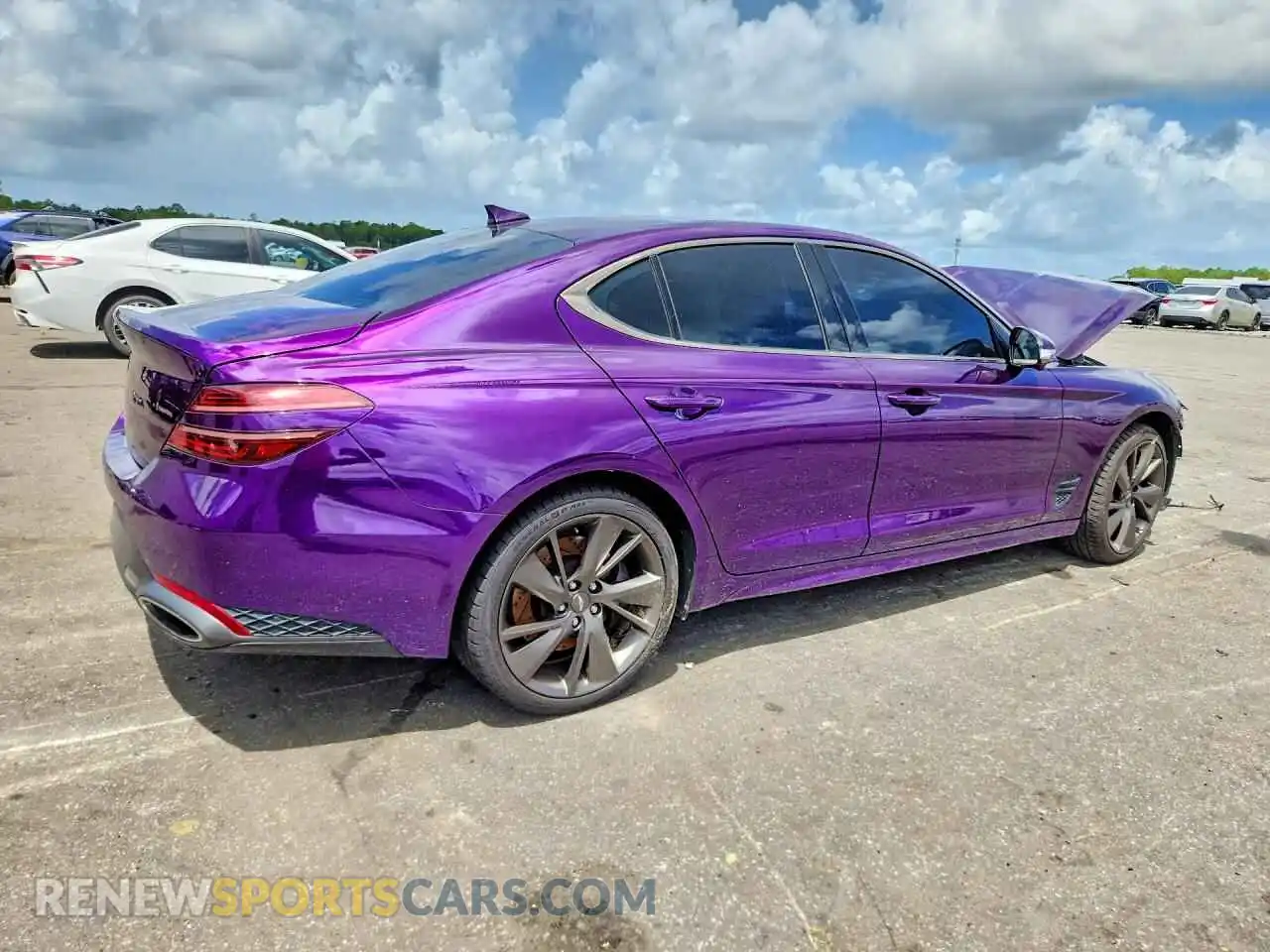 3 fotografías del automóvil dañado KMTG54TE8NU103263 GENESIS G70 2022