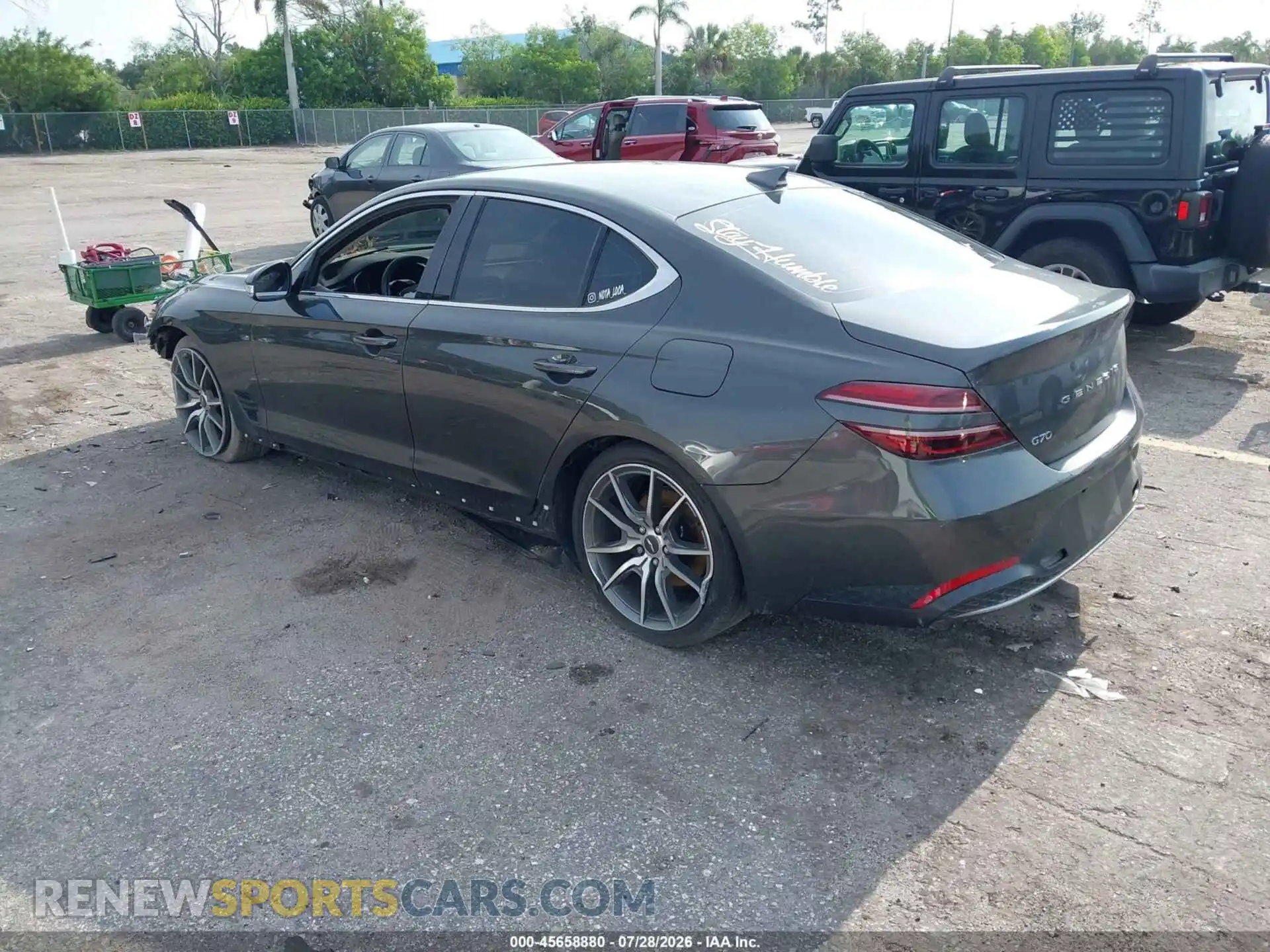 3 fotografías del automóvil dañado KMTG34TAXPU116148 GENESIS G70 2023