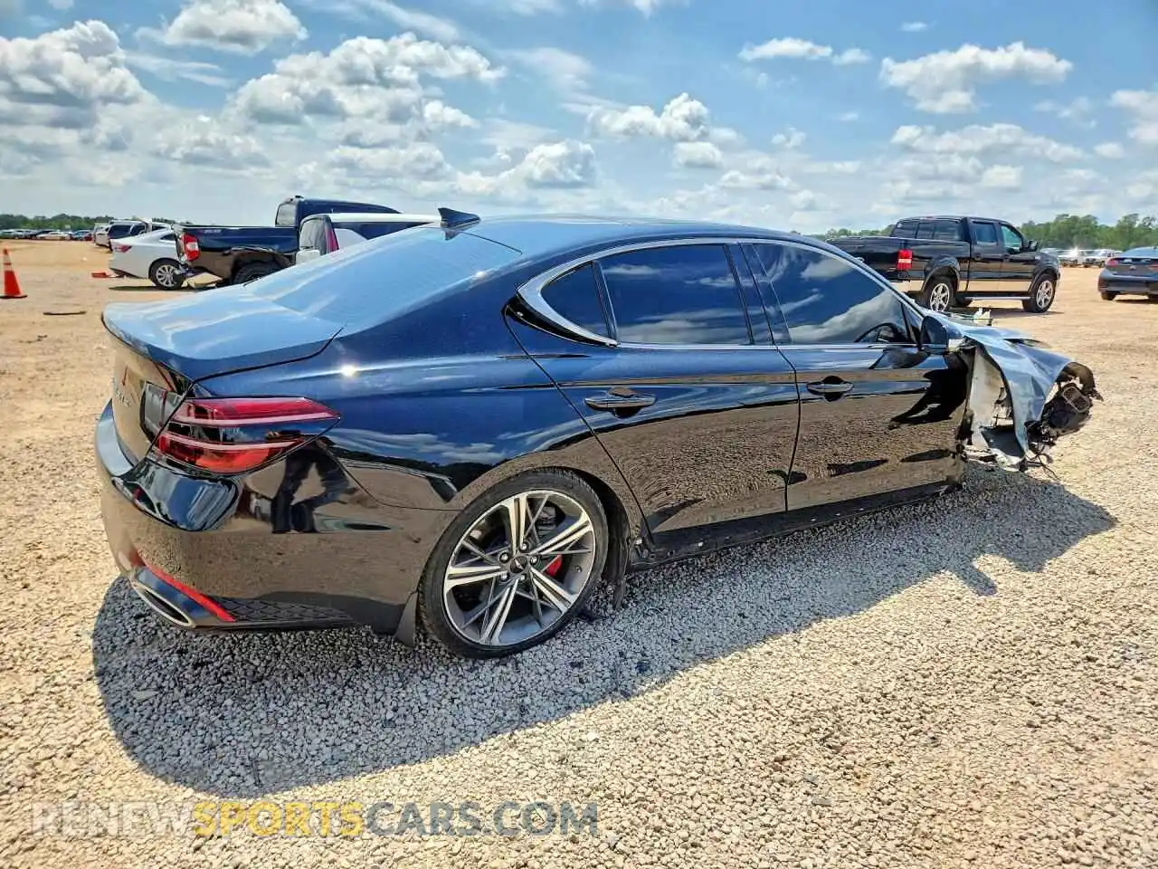 3 fotografías del automóvil dañado KMTG34SC1RU141431 GENESIS G70 2024