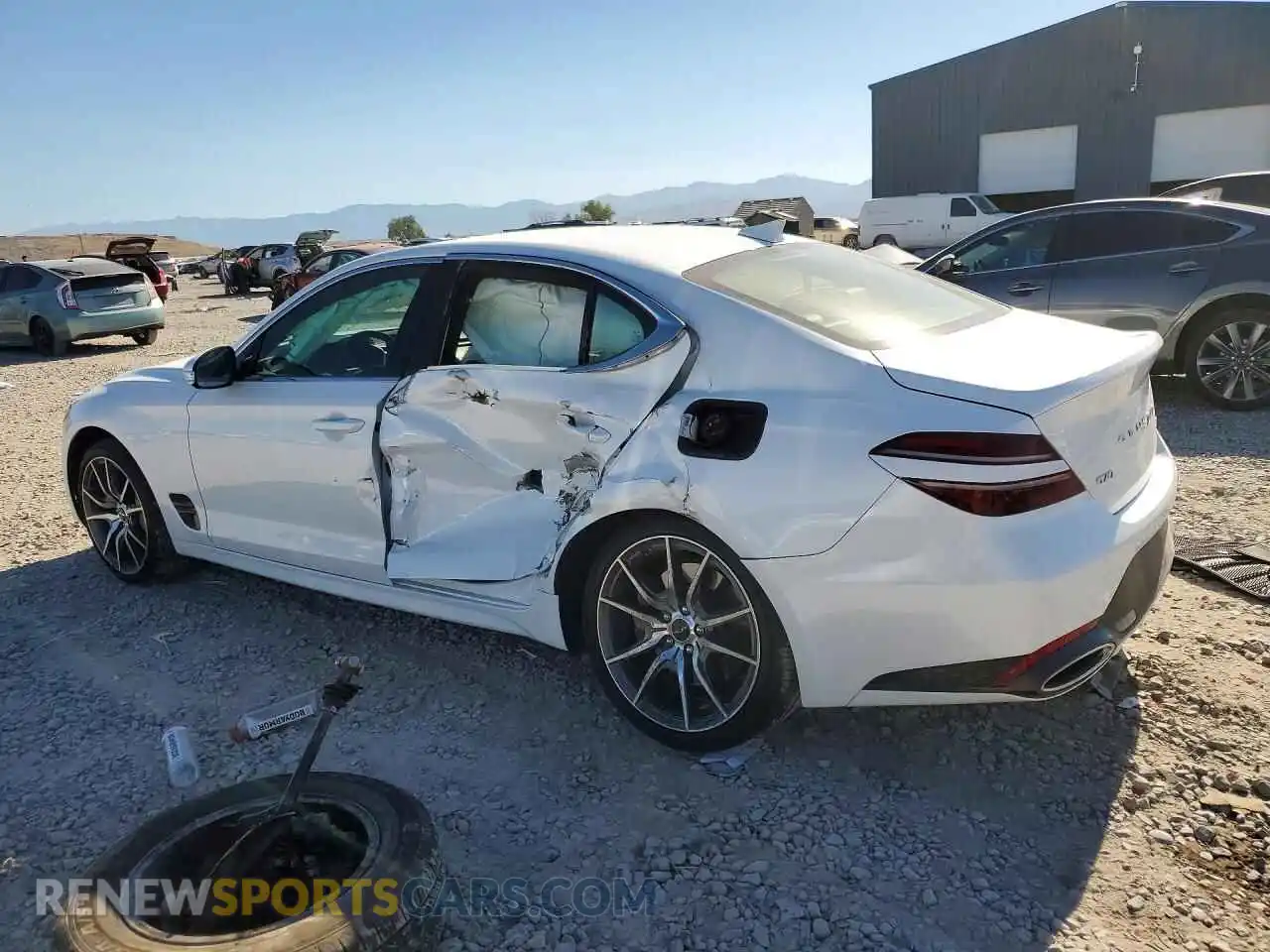 2 Photograph of a damaged car KMTG34SC4RU143531 GENESIS G70 2024
