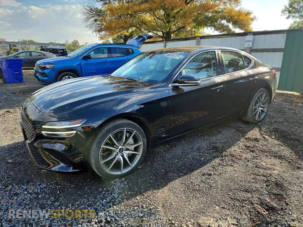 1 Photograph of a damaged car KMTG34SC2SU152735 GENESIS G70 2025