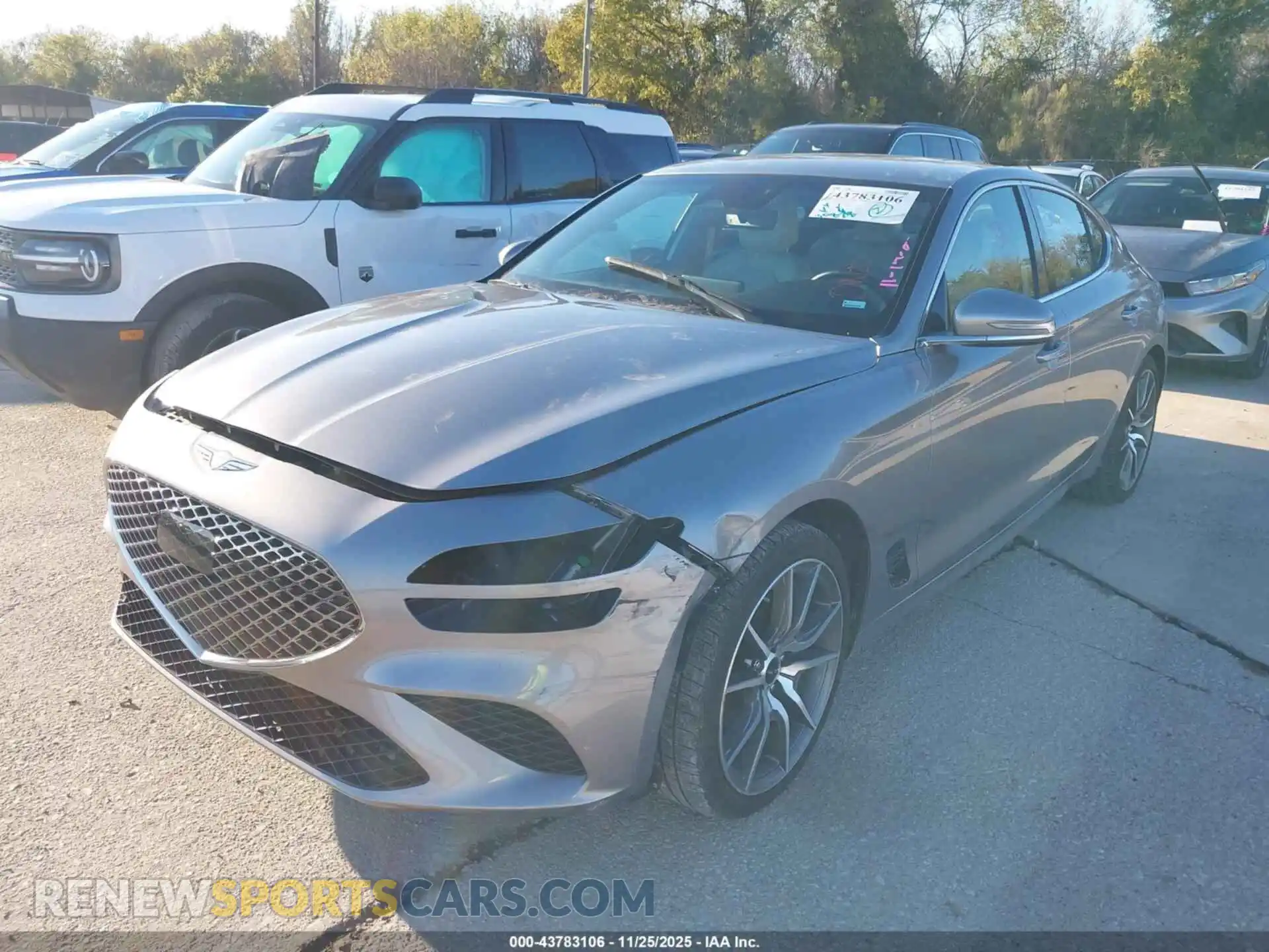 2 Photograph of a damaged car KMTG34SC6SU152365 GENESIS G70 2025