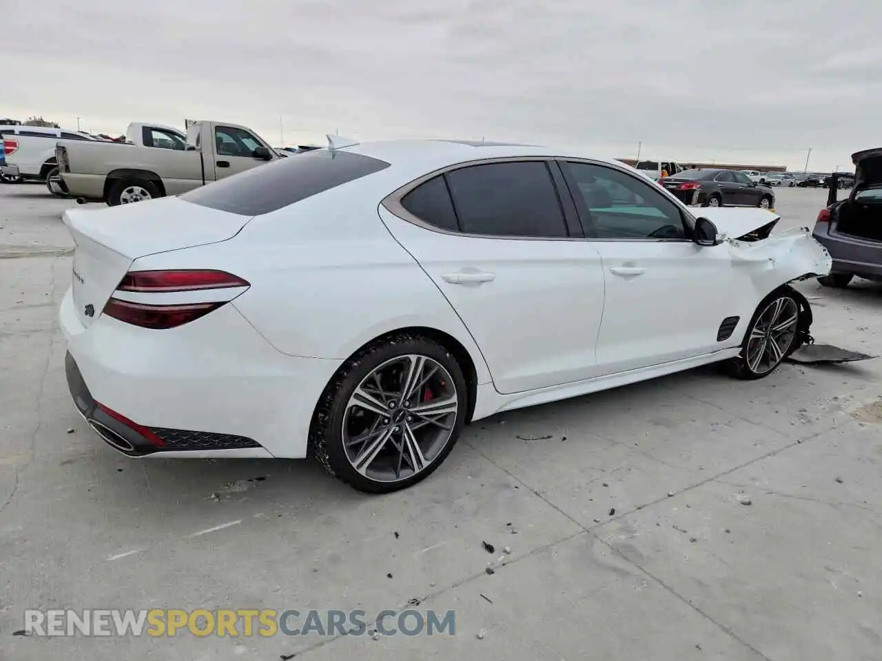 3 fotografías del automóvil dañado KMTG34SC8SU148804 GENESIS G70 2025
