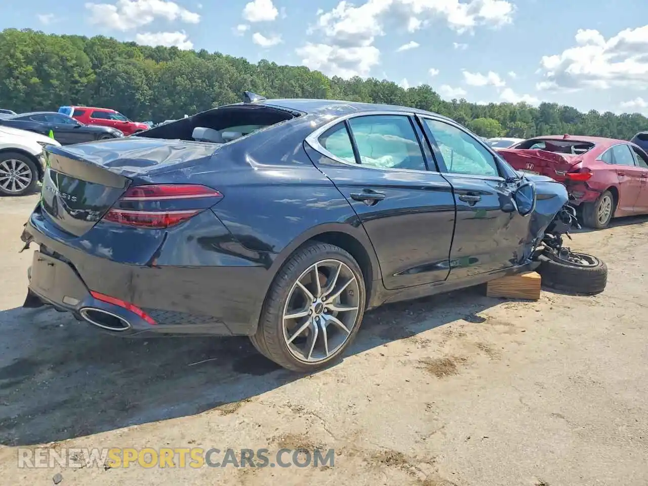 3 fotografías del automóvil dañado KMTG34SCXSU149341 GENESIS G70 2025