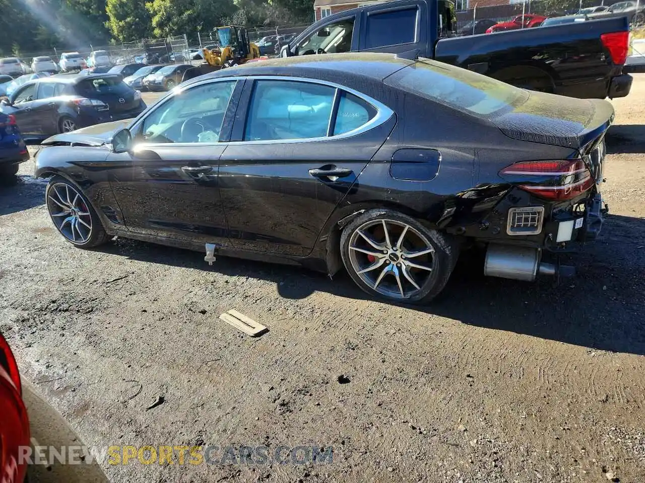 2 fotografías del automóvil dañado KMTG34SCXSU156712 GENESIS G70 2025
