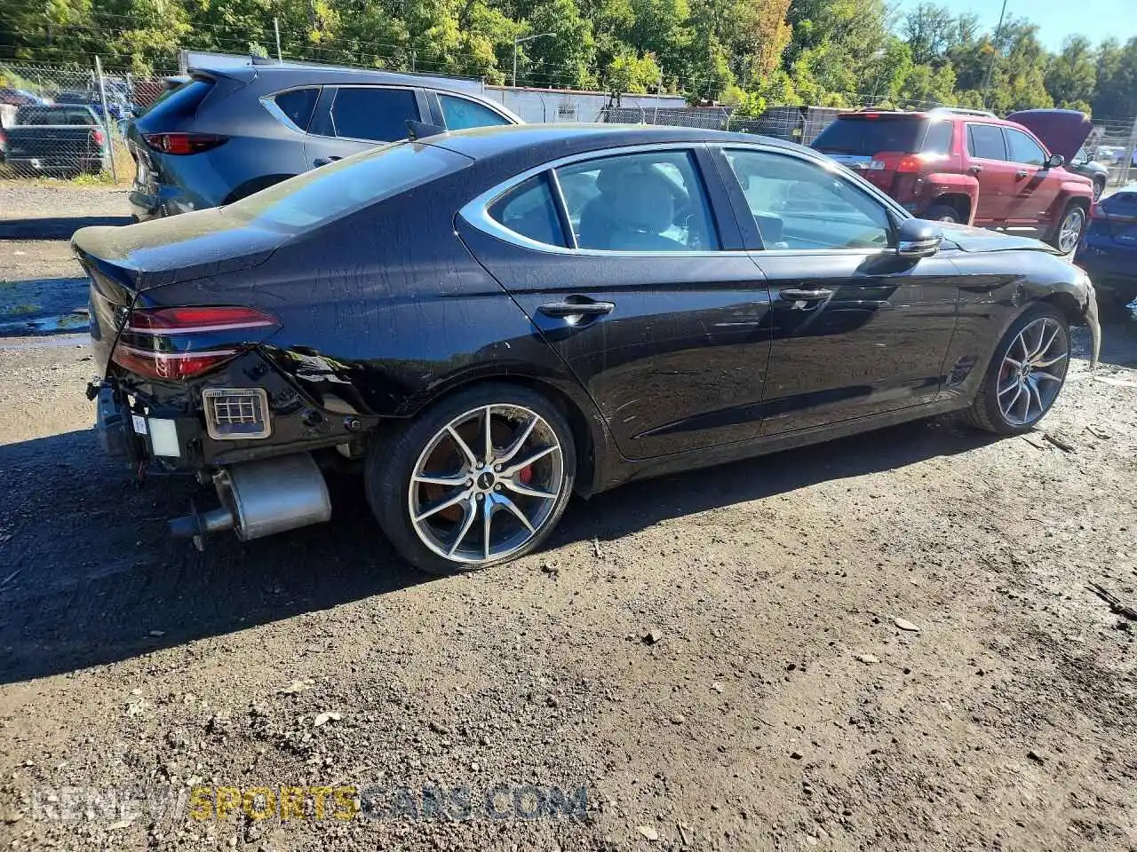 3 fotografías del automóvil dañado KMTG34SCXSU156712 GENESIS G70 2025