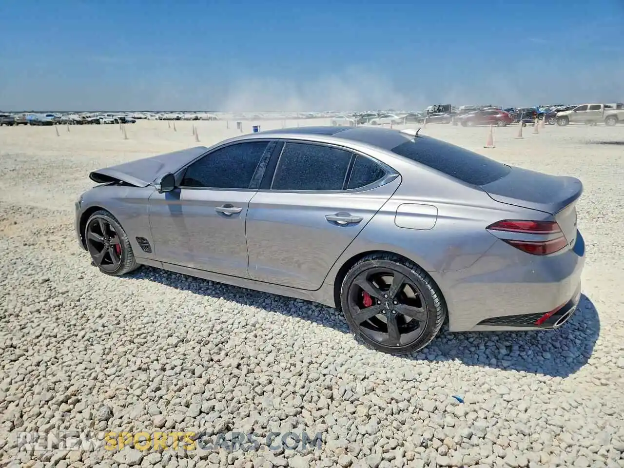 2 Photograph of a damaged car KMTG44SEXTU175244 GENESIS G70 2026