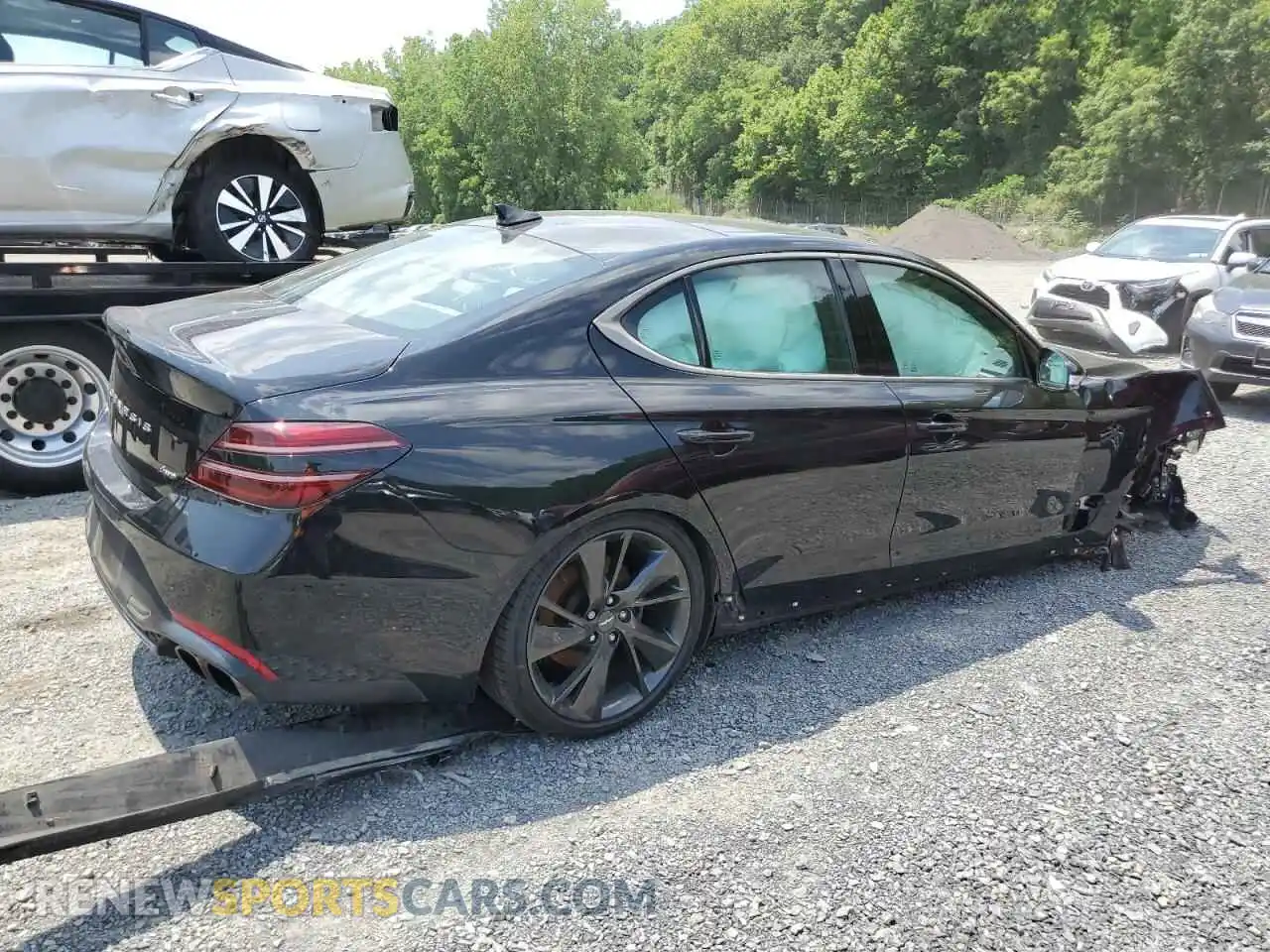 3 Photograph of a damaged car KMTG34TAXPU115663 GENESIS G70 BASE 2023