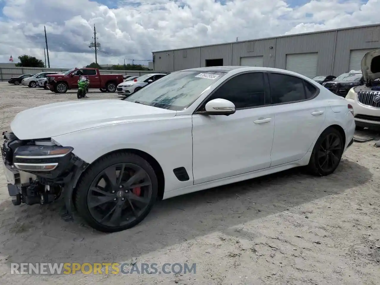 1 Photograph of a damaged car KMTG54TE5PU121626 GENESIS G70 BASE 2023