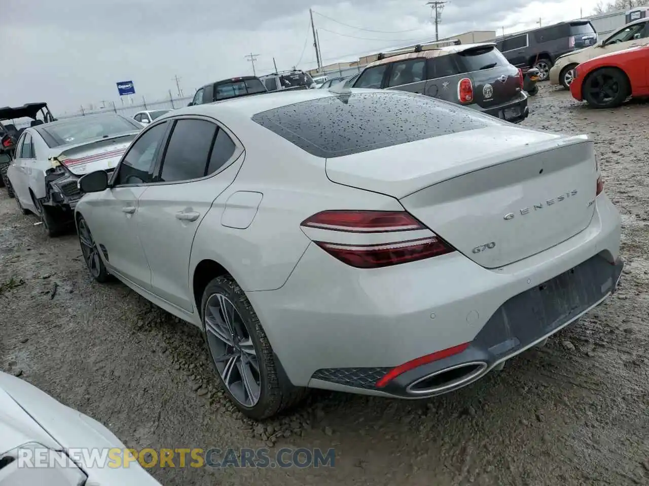 2 Photograph of a damaged car KMTG34SC6RU136838 GENESIS G70 BASE 2024