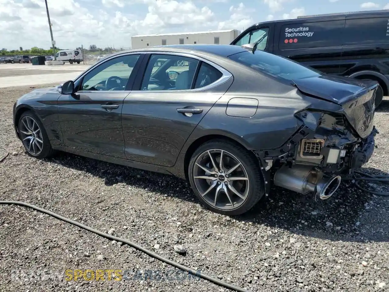 2 Photograph of a damaged car KMTG34SC0SU152877 GENESIS G70 BASE 2025