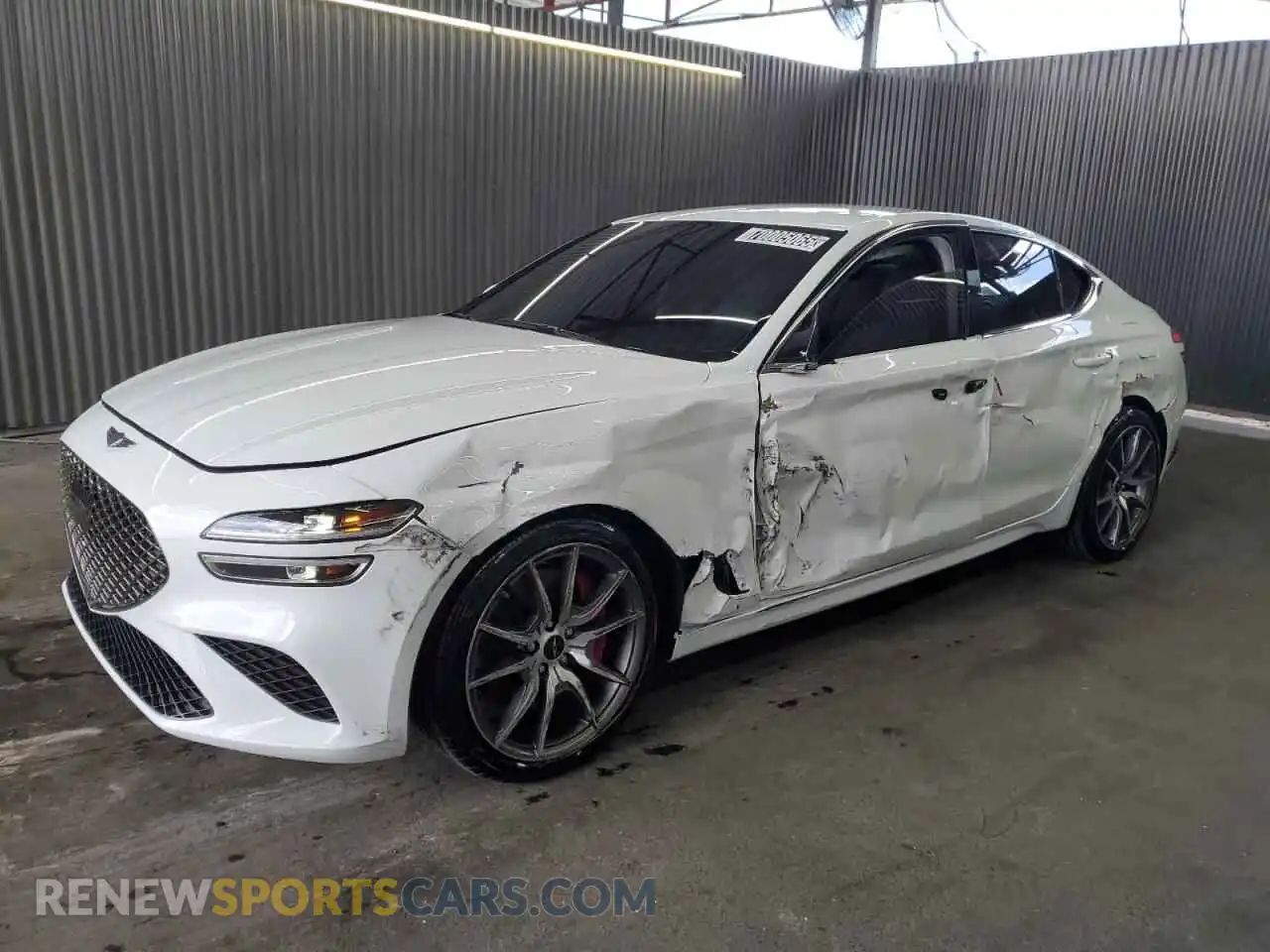 1 Photograph of a damaged car KMTG34SC2SU155991 GENESIS G70 BASE 2025