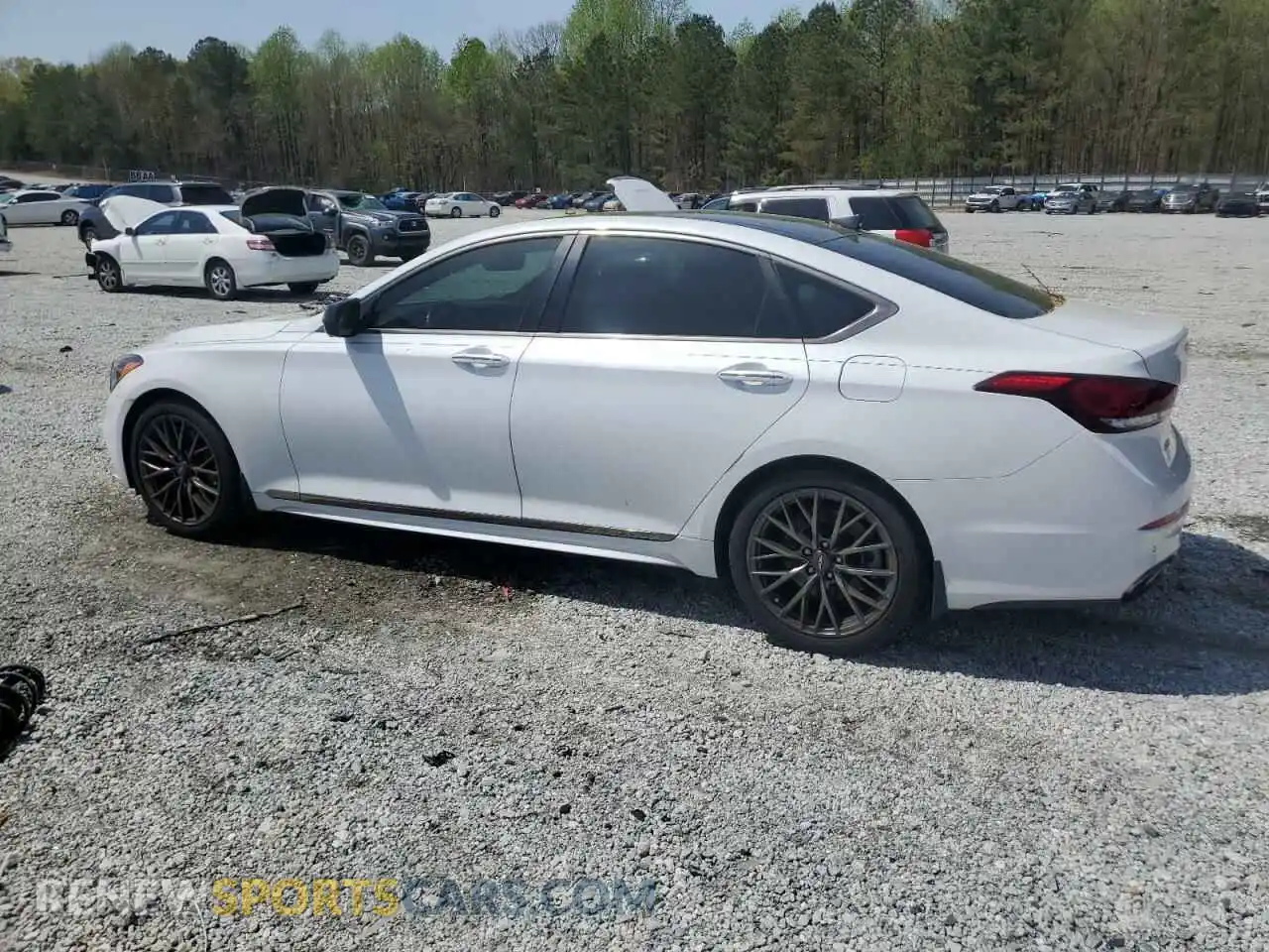 2 Photograph of a damaged car KMHGN4JBXKU301437 GENESIS G80 2019