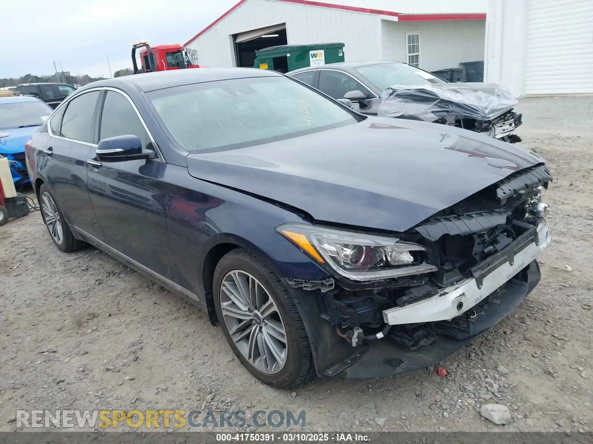 1 Photograph of a damaged car KMHGN4JE2KU299404 GENESIS G80 2019