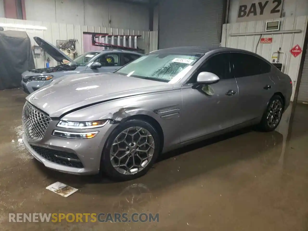 1 Photograph of a damaged car KMTGB4SC0MU044619 GENESIS G80 2021