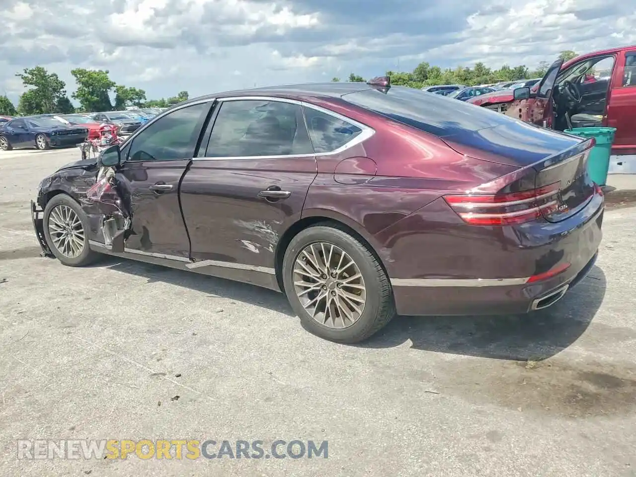 2 Photograph of a damaged car KMTGB4SC1MU046508 GENESIS G80 2021