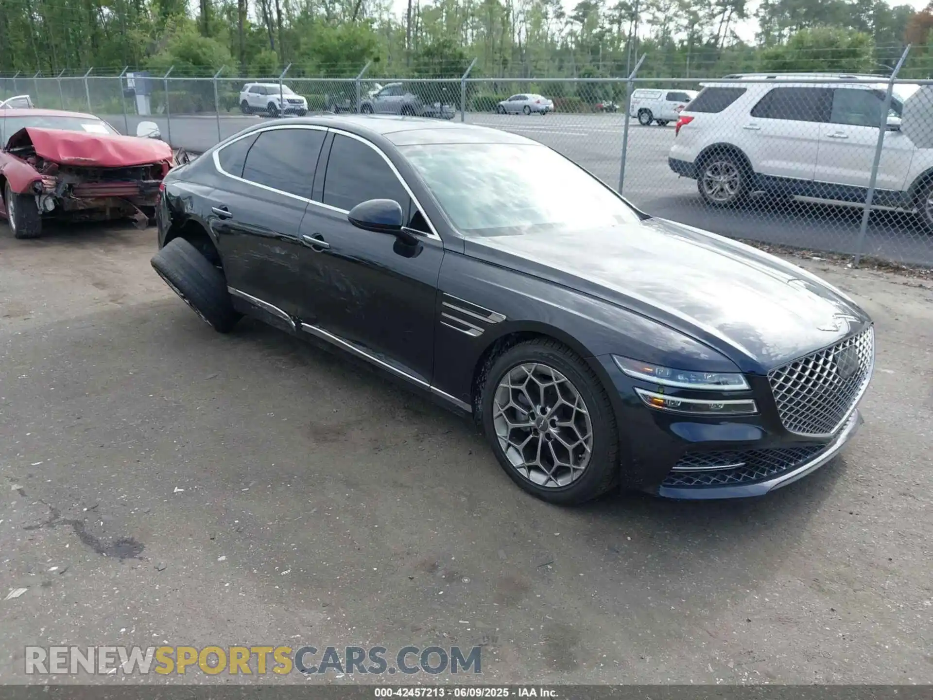 1 Photograph of a damaged car KMTGB4SC1MU046945 GENESIS G80 2021