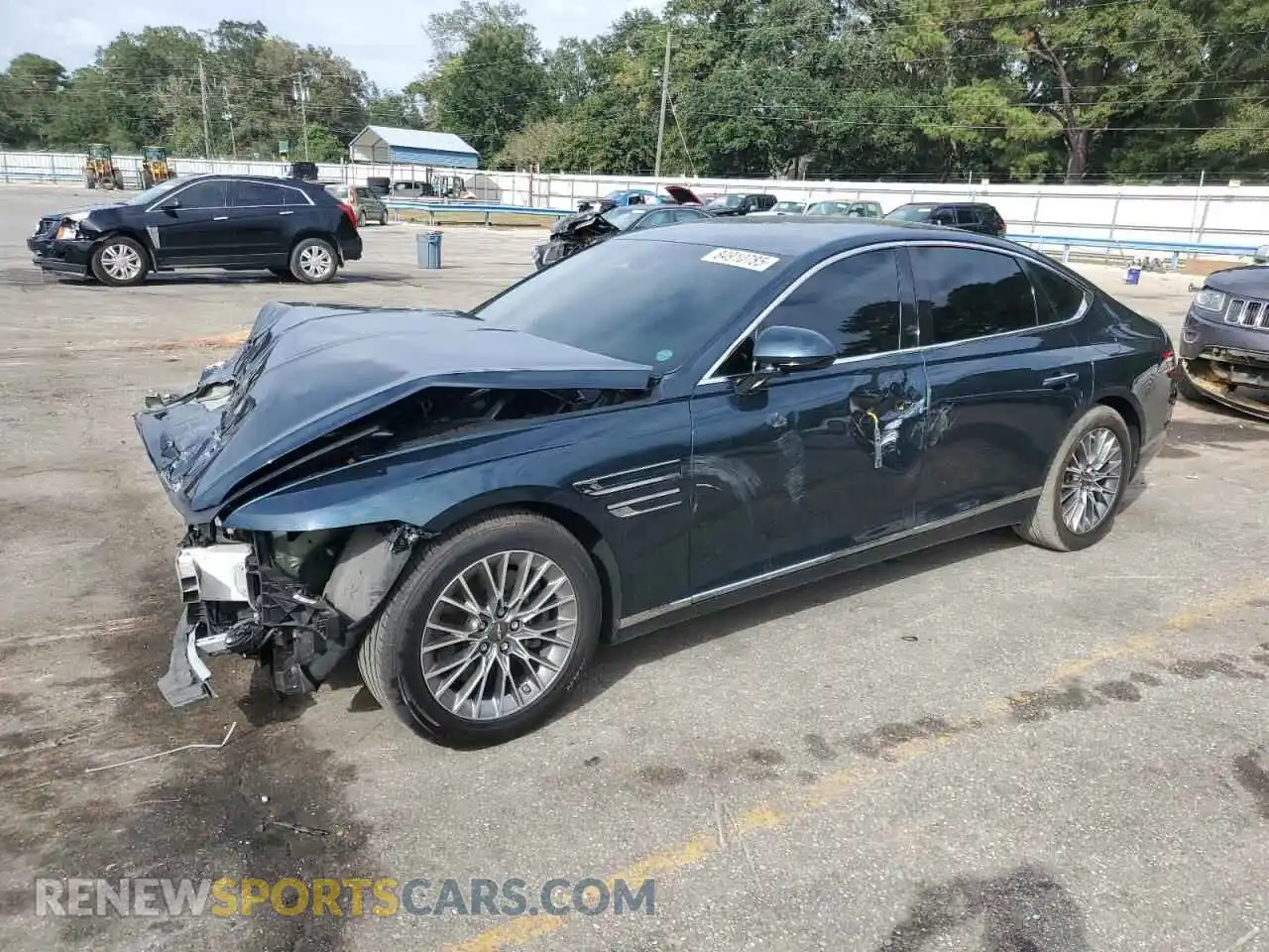 1 Photograph of a damaged car KMTGB4SC6MU046410 GENESIS G80 2021