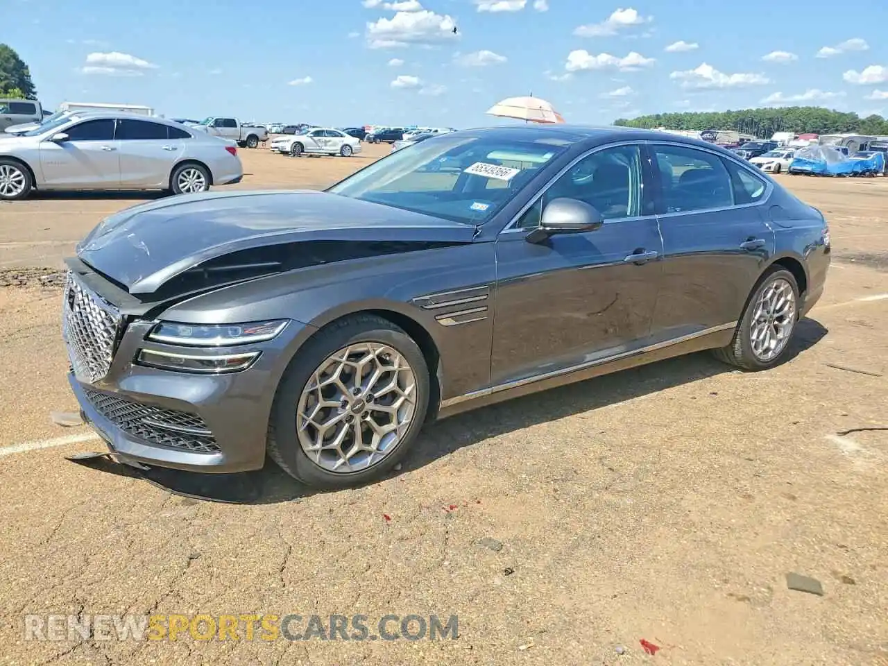1 Photograph of a damaged car KMTGB4SCXMU061735 GENESIS G80 2021