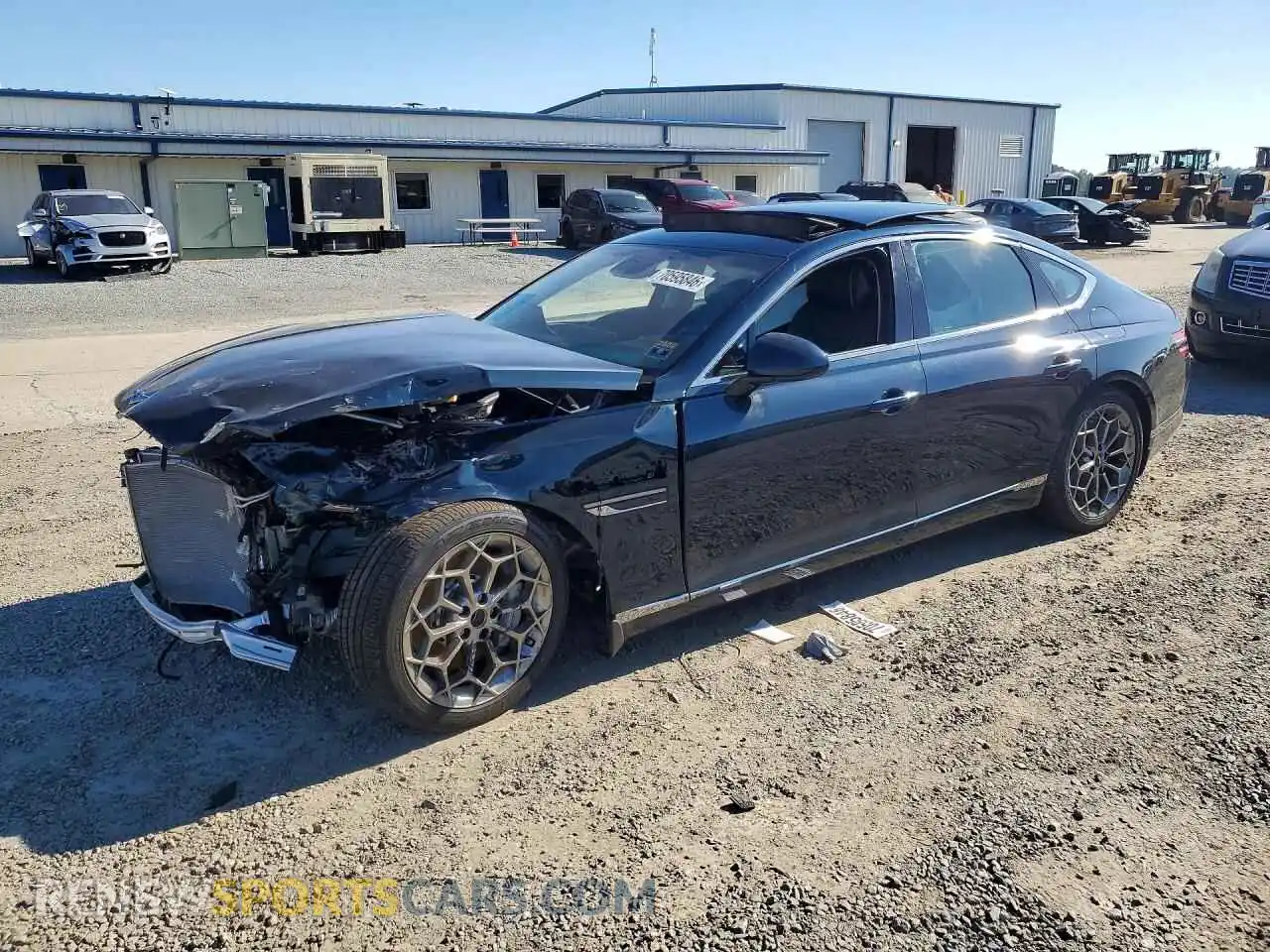 1 Photograph of a damaged car KMTGC4SDXMU078282 GENESIS G80 2021