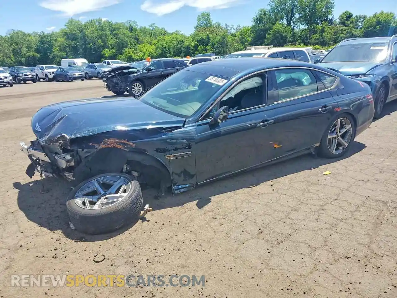 1 Photograph of a damaged car KMTGA4SC2PU195730 GENESIS G80 2023