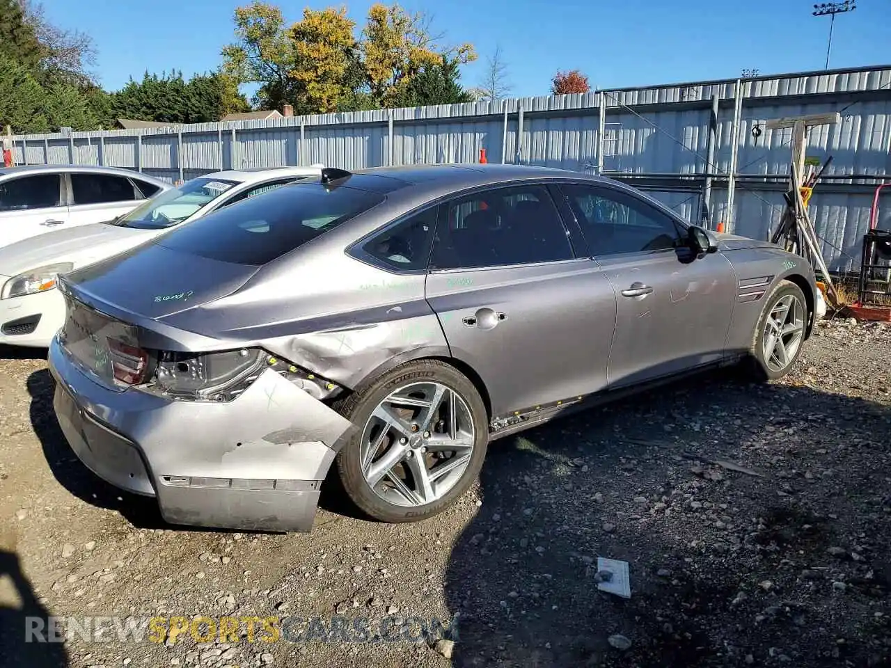 3 fotografías del automóvil dañado KMTGA4SC7PU151030 GENESIS G80 2023