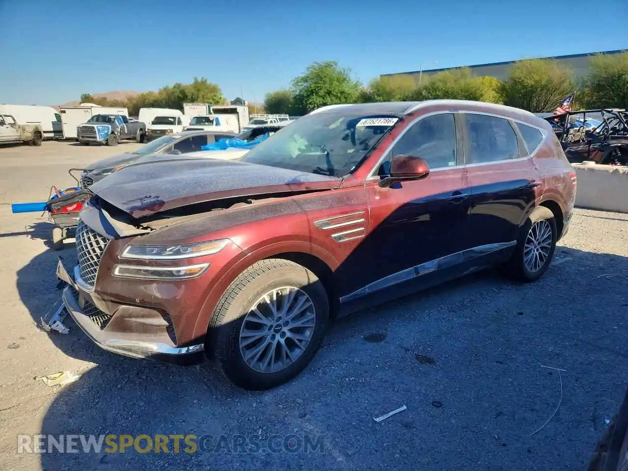 1 Photograph of a damaged car KMUHB4SB4MU039379 GENESIS GV80 2021