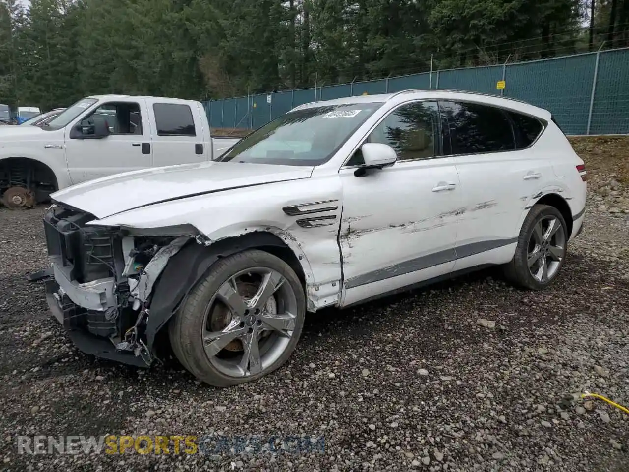 1 Photograph of a damaged car KMUHCESC7MU074980 GENESIS GV80 2021