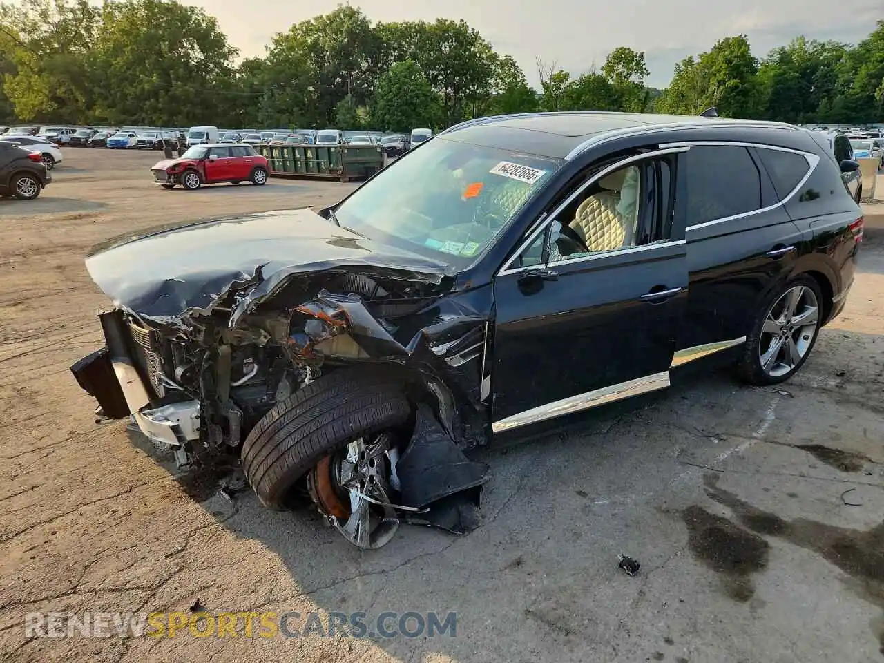 1 Photograph of a damaged car KMUHCESC9MU031211 GENESIS GV80 2021
