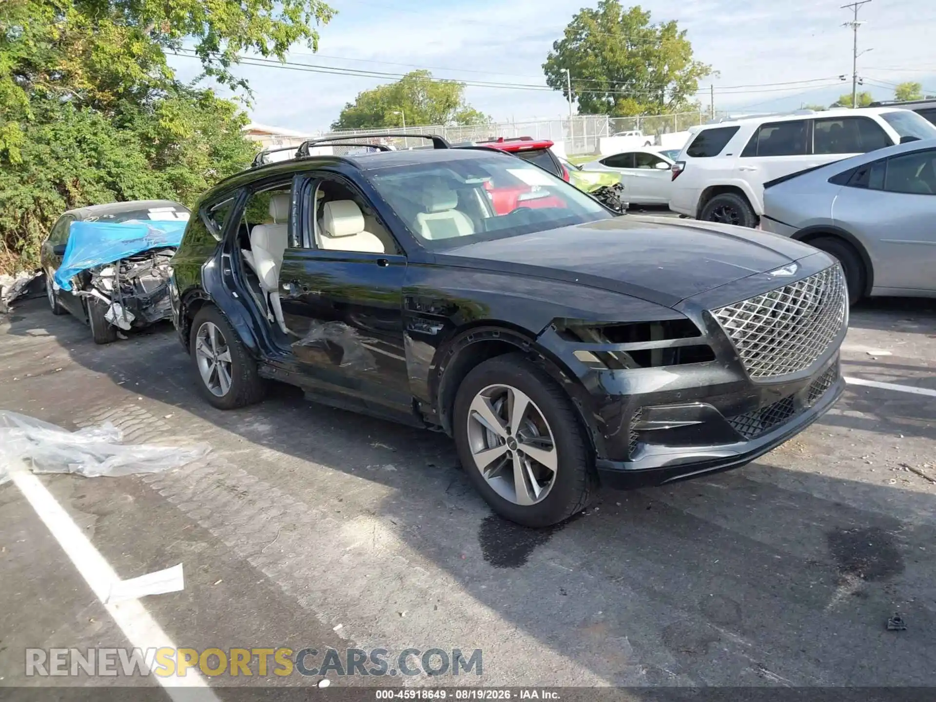 1 Photograph of a damaged car KMUHCESCXMU053833 GENESIS GV80 2021