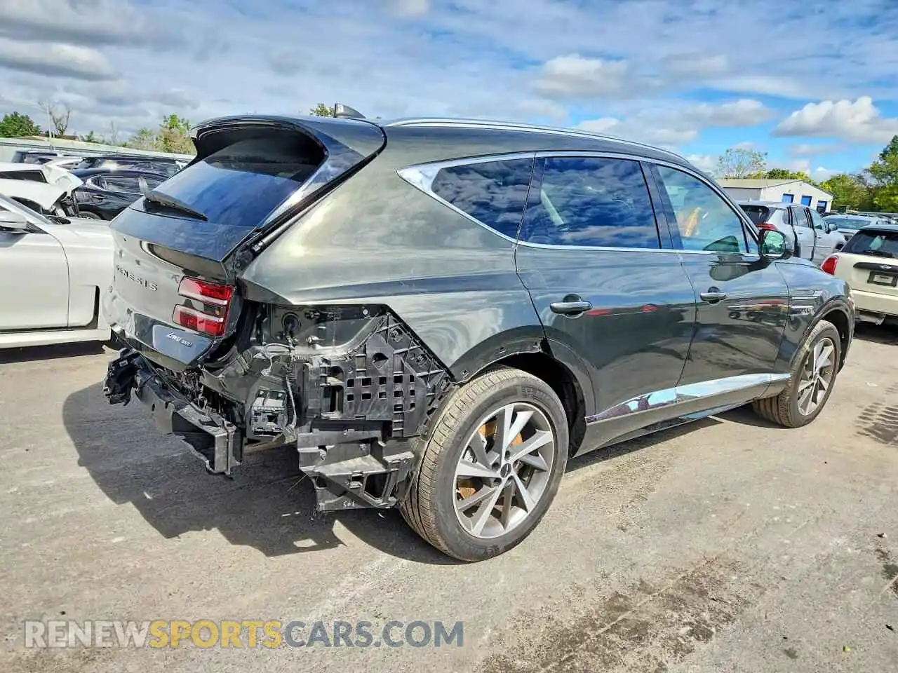 3 fotografías del automóvil dañado KMUHDESC0SU240346 GENESIS GV80 2025