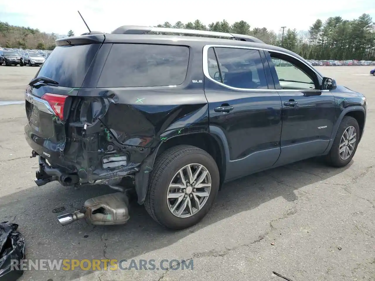 3 fotografías del automóvil dañado 1GKKNSLS0KZ240722 GMC ACADIA 2019