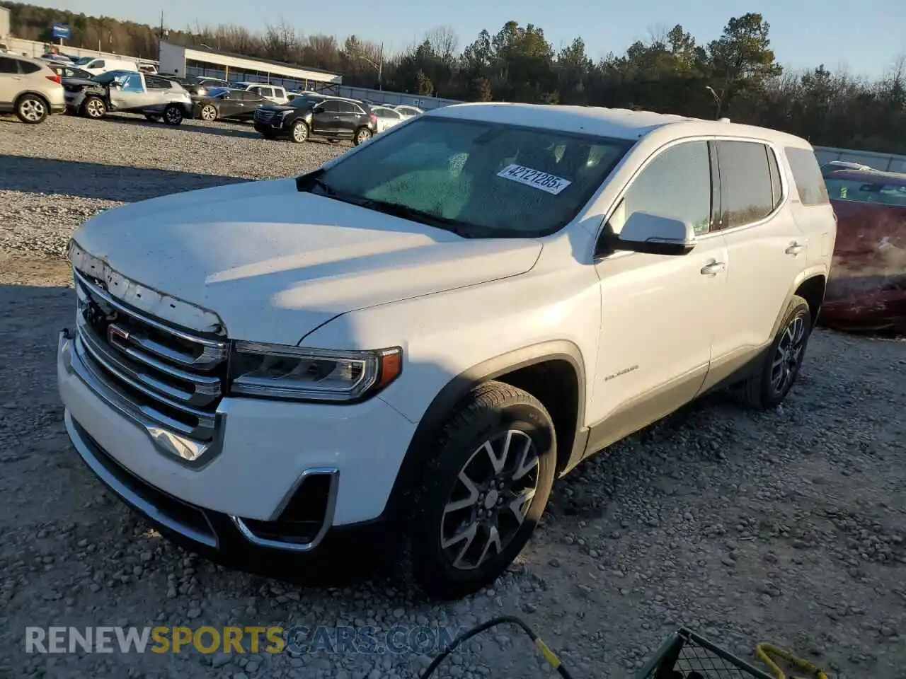 1 Photograph of a damaged car 1GKKNKLA1MZ166401 GMC ACADIA 2021