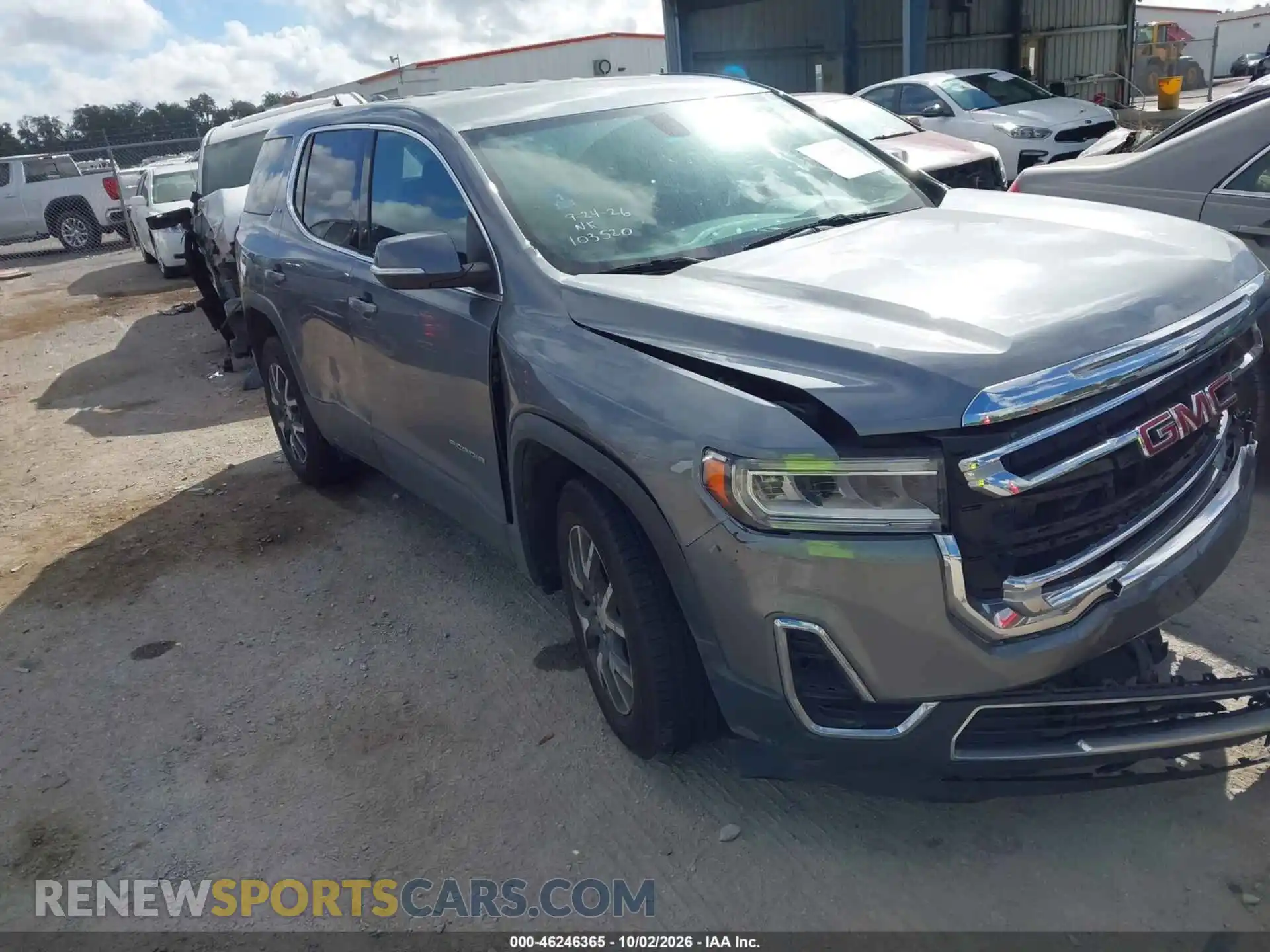 1 Photograph of a damaged car 1GKKNKLA2MZ103520 GMC ACADIA 2021