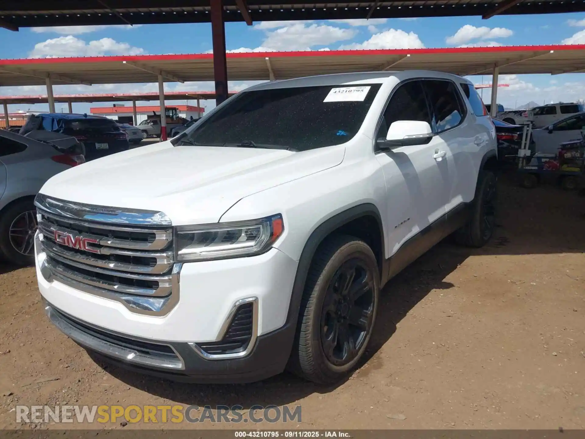 2 Photograph of a damaged car 1GKKNKLA3MZ192756 GMC ACADIA 2021