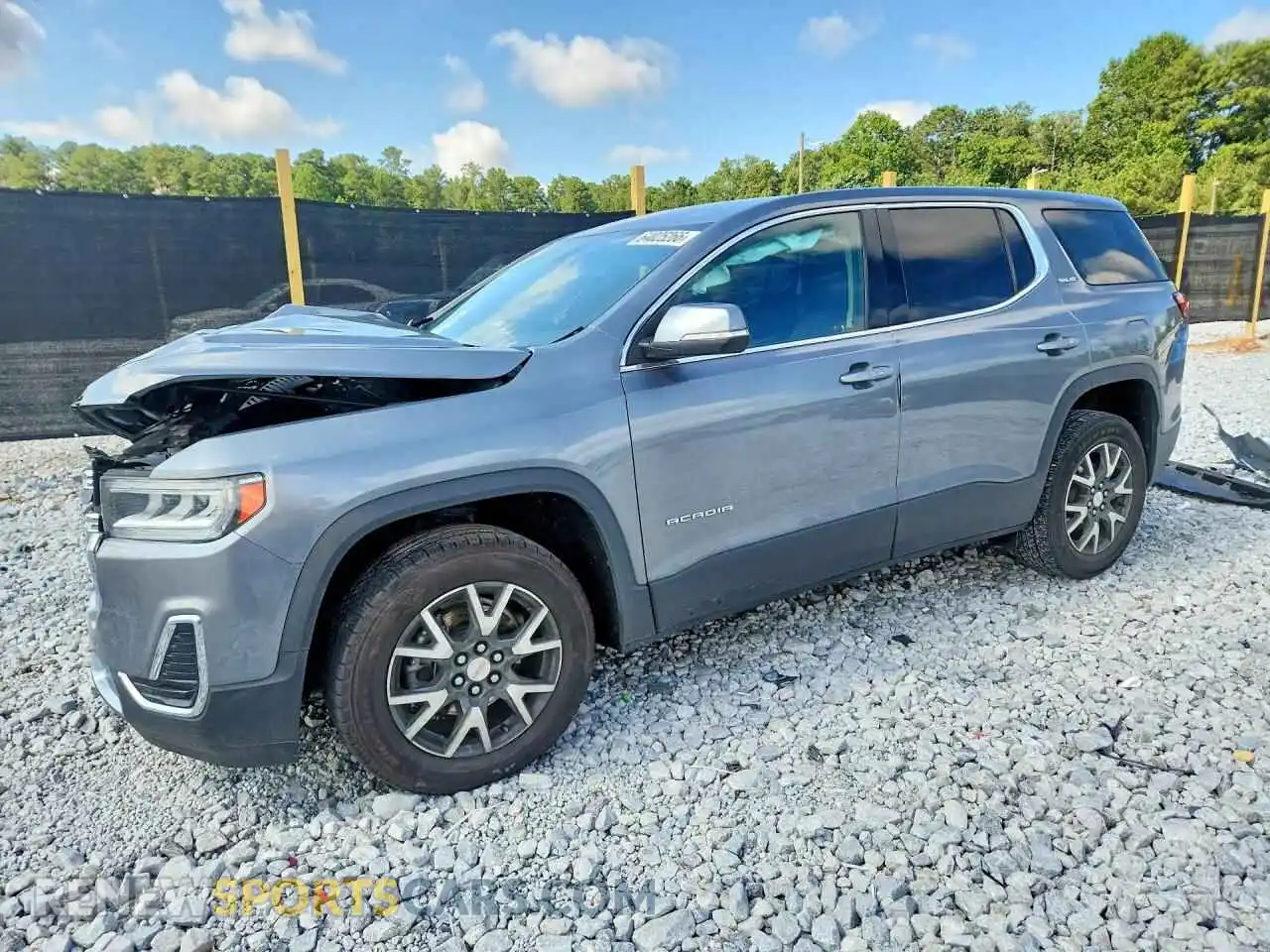 1 Photograph of a damaged car 1GKKNKLA3MZ200631 GMC ACADIA 2021