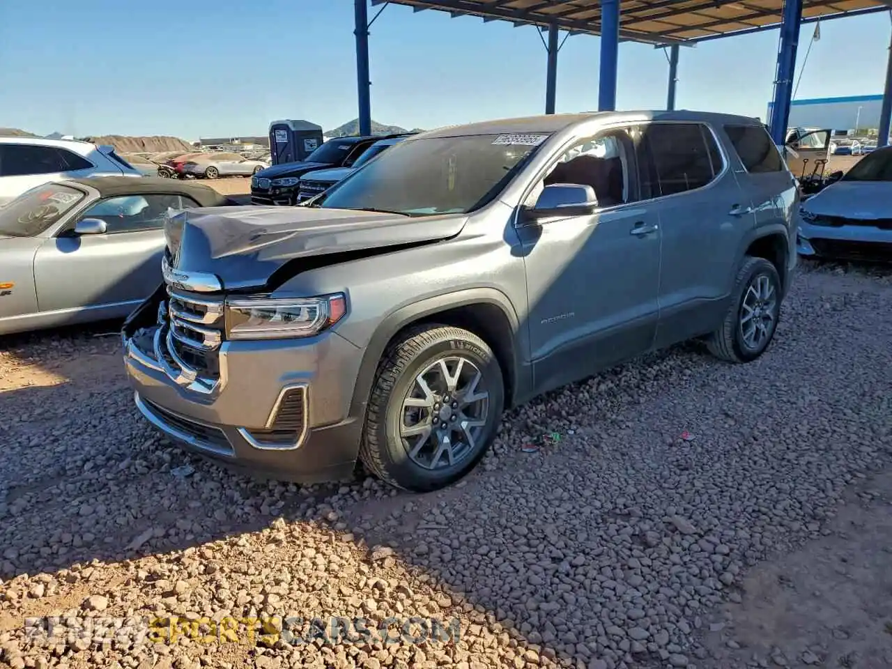 1 Photograph of a damaged car 1GKKNKLA5MZ176672 GMC ACADIA 2021