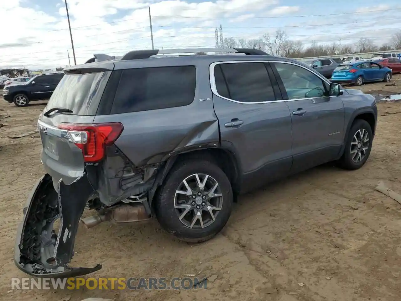 3 Photograph of a damaged car 1GKKNKLA8MZ176214 GMC ACADIA 2021